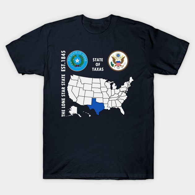 State of Texas T-Shirt by NTFGP